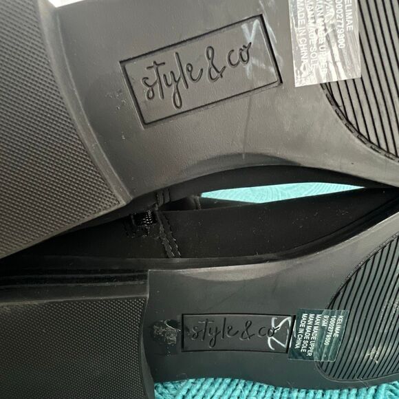 Style & Co Women's Faux Suede Kelimae Tall Riding Boots Black Size 9.5 NWOT - Picture 7 of 8